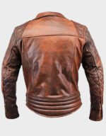 mens rustic vintage distressed moto leather jacket