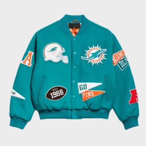 miami dolphins pennant wool jacket