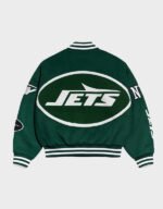 ny jets pennant green varsity wool jacket