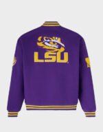 ovo lsu tigers purple varsity jacket