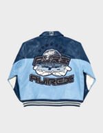 palace avirex blue leather jacket