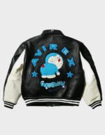 palace doraemon avirex black leather jacket