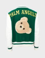 palm angels teddy bear green jacket