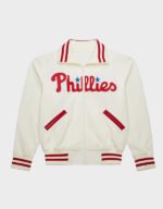 philadelphia phillies batting practice cream jacket