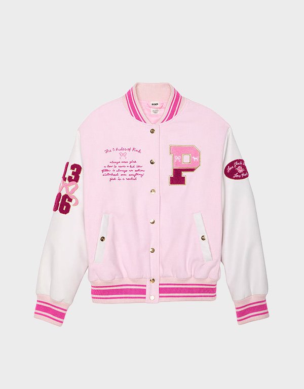 pink x loveshackfancy reissued boyfriend jacket pink x loveshackfancy reissued boyfriend jacket