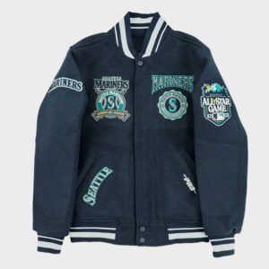 seattle mariners crest varsity jacket