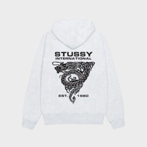 stussy dragon ash heather hoodie