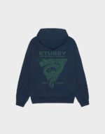 stussy dragon navy hoodie