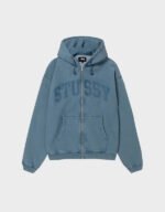 stussy faded graphic washed navy hoodie