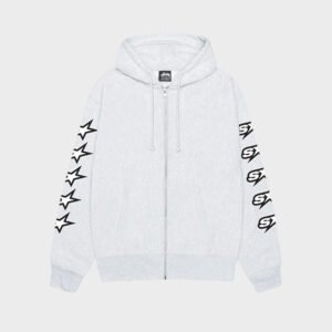 stussy speedway zip ash heather hoodie