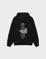 stussy swim out zip hoodie black