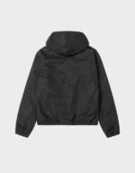 stussy waxed cotton work black jacket