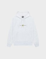 stussy worldwide dot ash heather hoodie