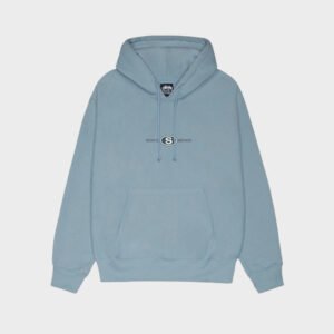 stussy worldwide dot slate hoodie