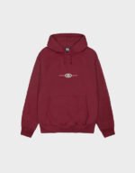 stussy worldwide dot wine hoodie
