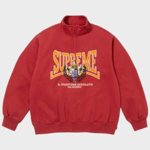 supreme crest applique red jacket