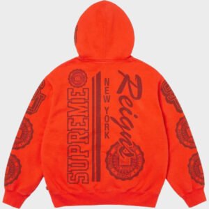 supreme knowledge reigns orange hoodie