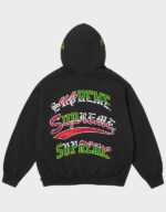 supreme multi logos black hoodie