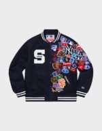 supreme new era mlb navy varsity jacket