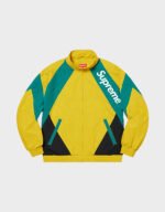 supreme paneled yellow track jacket
