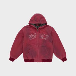 supreme reflective arc hooded work jacket