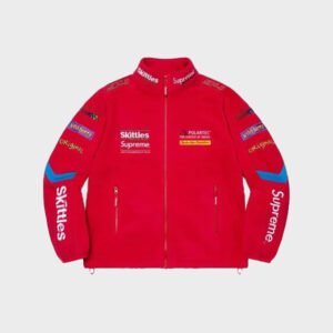 supreme skittles polartec varsity jacket