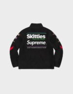 supreme skittles polartec varsity jacket black