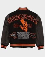supreme team s black varsity jacket