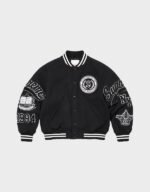 supreme veritas black varsity jacket
