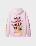 anti social social club flame logo hoodie