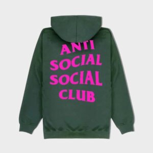 anti social social club forest green hoodie