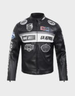 los angeles kings moto leather jacket