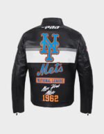 new york mets moto black jacket