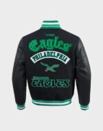 philadelphia eagles best of black varsity jacket
