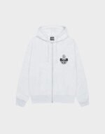 stussy built to last ash heather zip hoodie