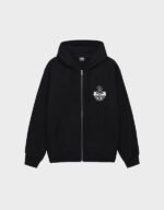 stussy built to last black zip hoodie