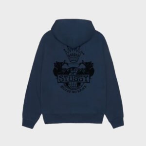 stussy built to last navy hoodie