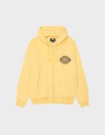 stussy mantra yellow zip hoodie