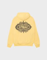 stussy mantra zip yellow hoodie