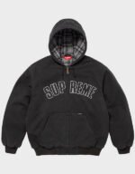 stussy reflective arc work black hoodie