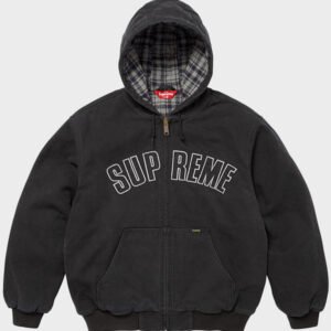 stussy reflective arc work black hoodie