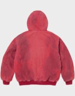 stussy reflective arc work red hoodie
