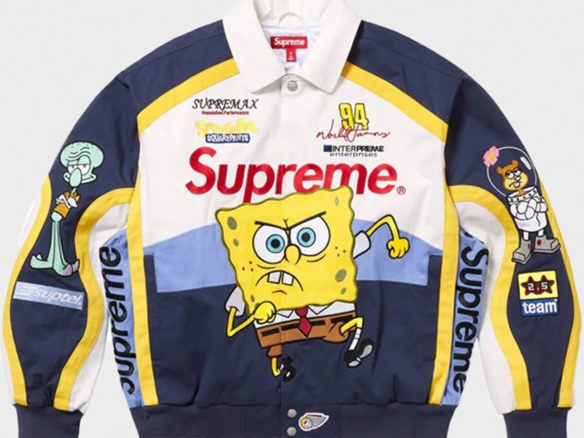 Supreme×SpongeBob SquarePants Jacket M Supreme x SpongeBob SquarePants Jeff Hamilton Racing Jacket